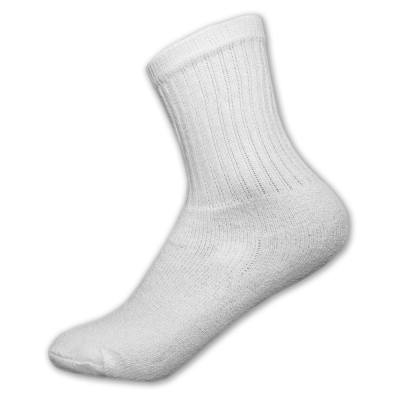 Gemrock Kids Plain White Crew Socks