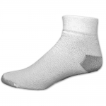 Gemrock White W/ Grey Heel & Toe Ankle Socks