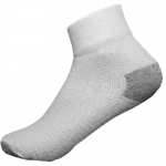 Gemrock Kids White W/ Grey Heel & Toe Ankle Socks