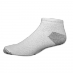 Gemrock White W/ Grey Heel & Toe Low Cut